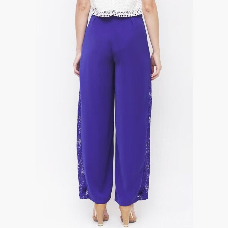 Marcella Pants - Side Lace Panel Flare Pants