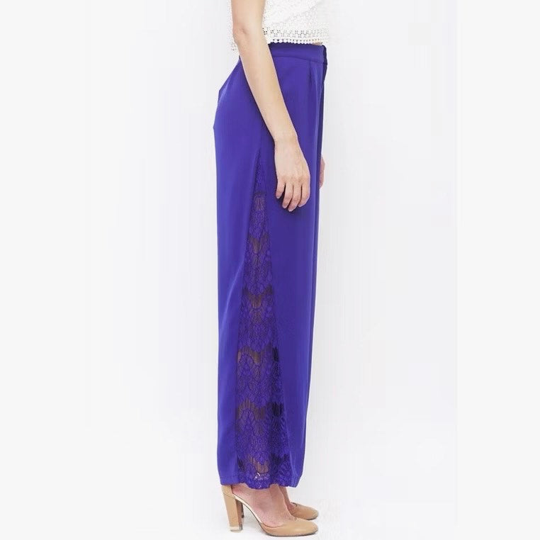 Marcella Pants - Side Lace Panel Flare Pants