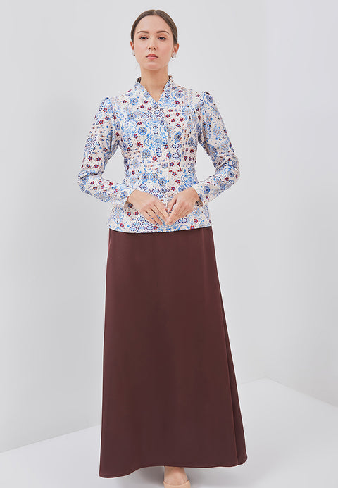 Maura Top - Fit-Flared Flower Print Top