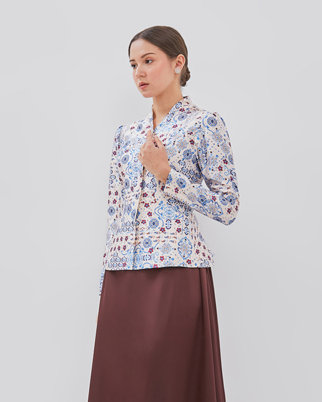 Maura Top - Fit-Flared Flower Print Top