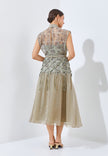 Muran Cheongsam Dress - Midi Structured Bodice Dress