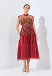 Muran Cheongsam Dress - Midi Structured Bodice Dress