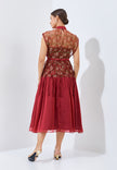 Muran Cheongsam Dress - Midi Structured Bodice Dress