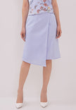 Breezy Skirt - Midi A-Line Twill Blue Skirt (Pre-Order)