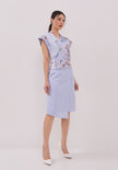 Breezy Skirt - Midi A-Line Twill Blue Skirt (Pre-Order)