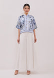 Liorna Cheongsam Top - Blue Floral Print Outer (Pre-Order)
