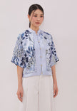 Liorna Cheongsam Top - Blue Floral Print Outer (Pre-Order)