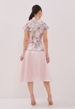 Penny Cheongsam Set - Top & Skirt Floral Pink (Pre-Order)