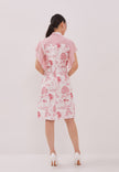 Camelot Cheongsam Dress - Shift Pink Dress Duchess Chiffon