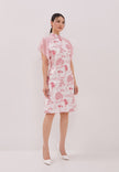 Camelot Cheongsam Dress - Shift Pink Dress Duchess Chiffon
