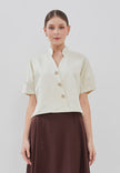 Leticia Top - Raglan Puff Overlapping Top