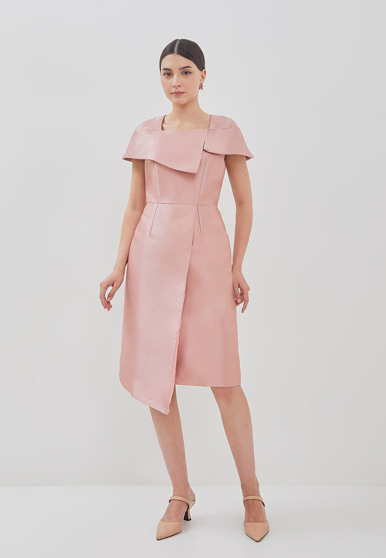 Filly Dress - Asymmetrical Cape Sleeves