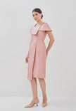 Filly Dress - Asymmetrical Cape Sleeves