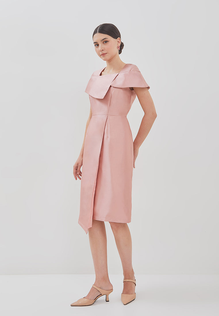 Filly Dress - Asymmetrical Cape Sleeves