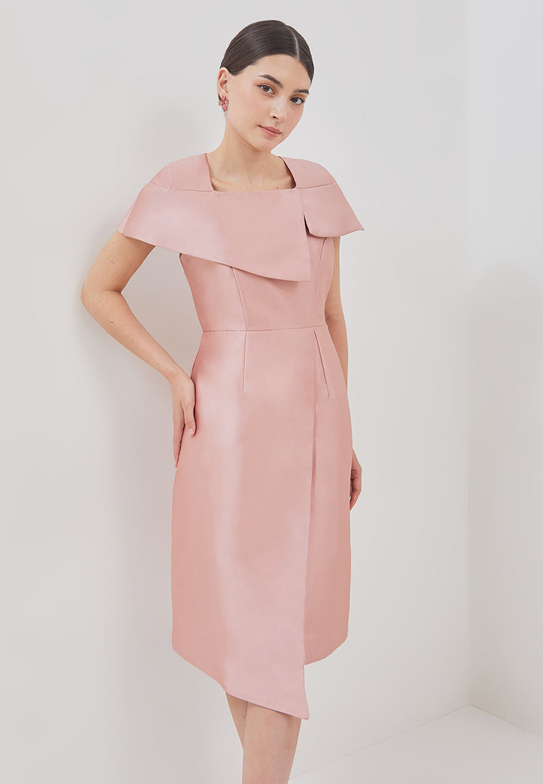 Filly Dress - Asymmetrical Cape Sleeves