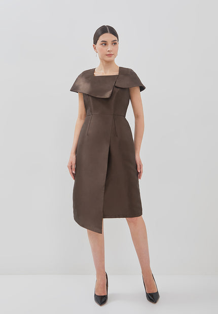 Filly Dress - Asymmetrical Cape Sleeves