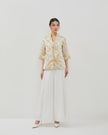 Merlin Pants - Comfy Overlap White Trousers (Pre-Order)