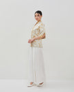 Merlin Pants - Comfy Overlap White Trousers (Pre-Order)