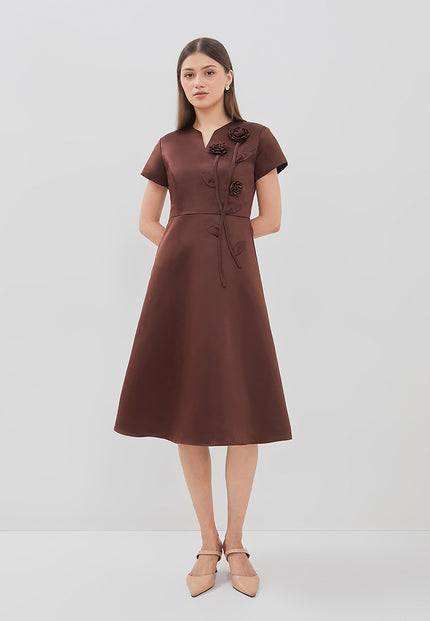 Relia Dress - Statement 3D Flower Applique (Pre-order)