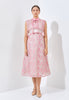 Neyrene Cheongsam Dress - Midi Sheer Cape Dress