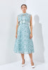 Neyrene Cheongsam Dress - Midi Sheer Cape Dress