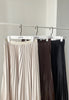 Patrice Skirt – Long Pleated Satin Shimmer Skirt