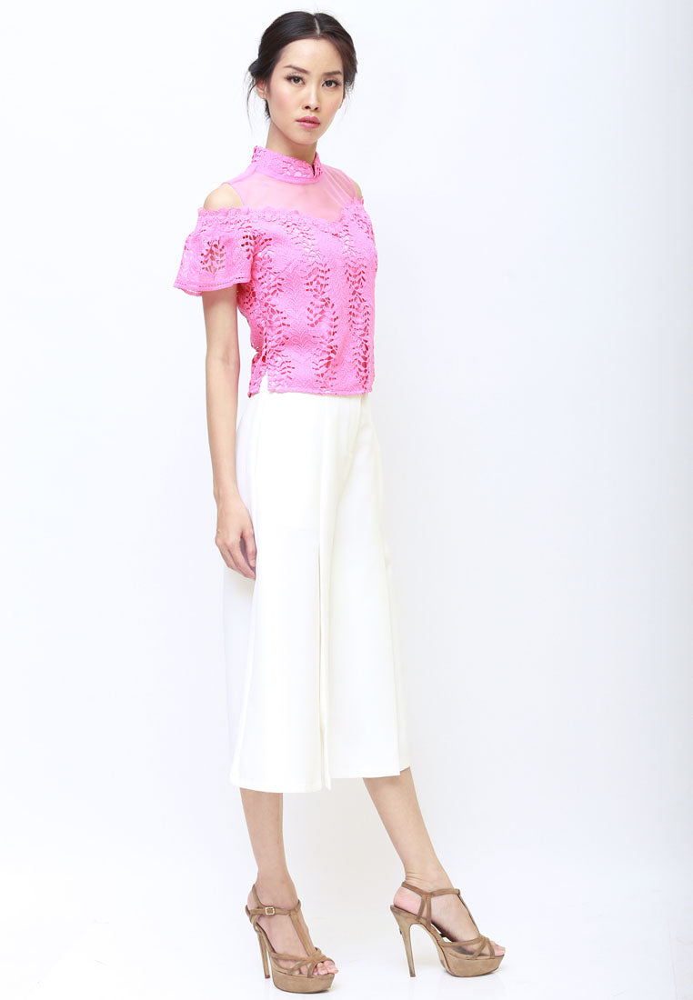 Pearl Lace Cheongsam Top
