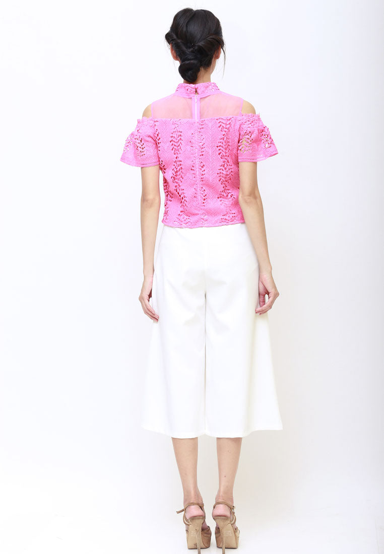 Pearl Lace Cheongsam Top