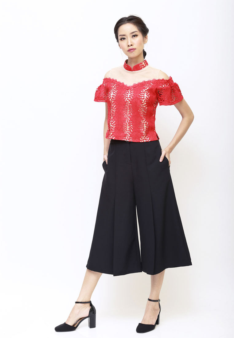 Pearl Lace Cheongsam Top