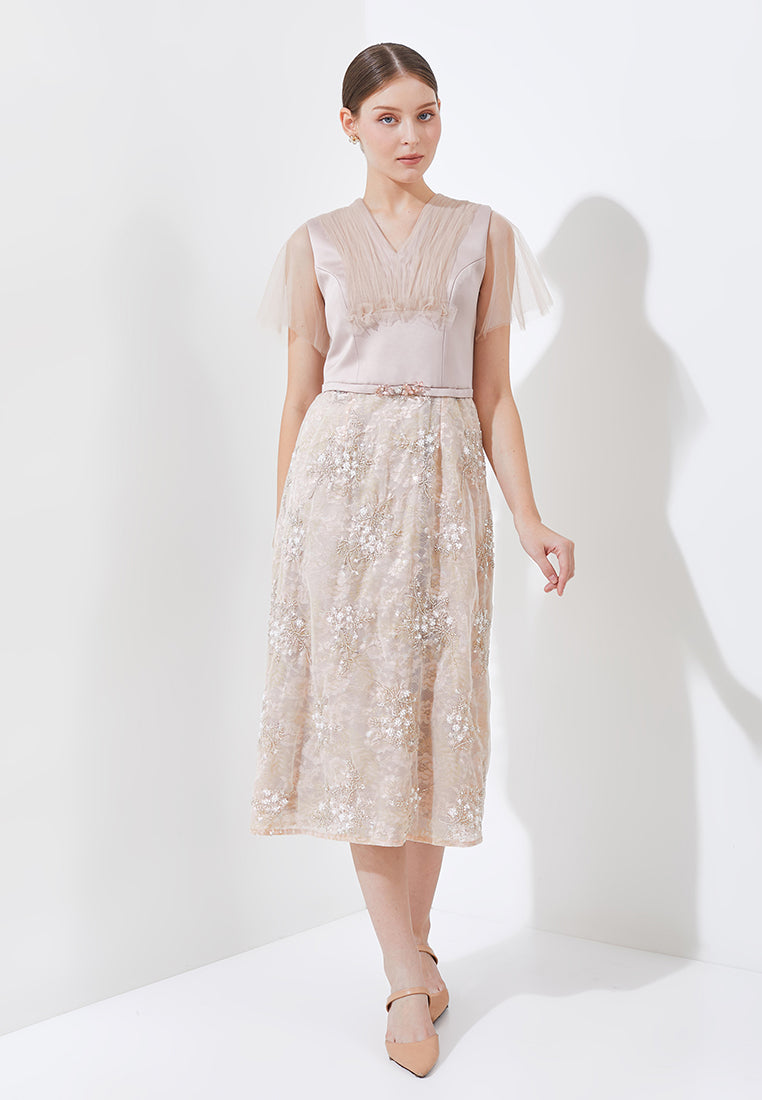 Evanelie Dress - Elegant Midi Dress (Pre-order)