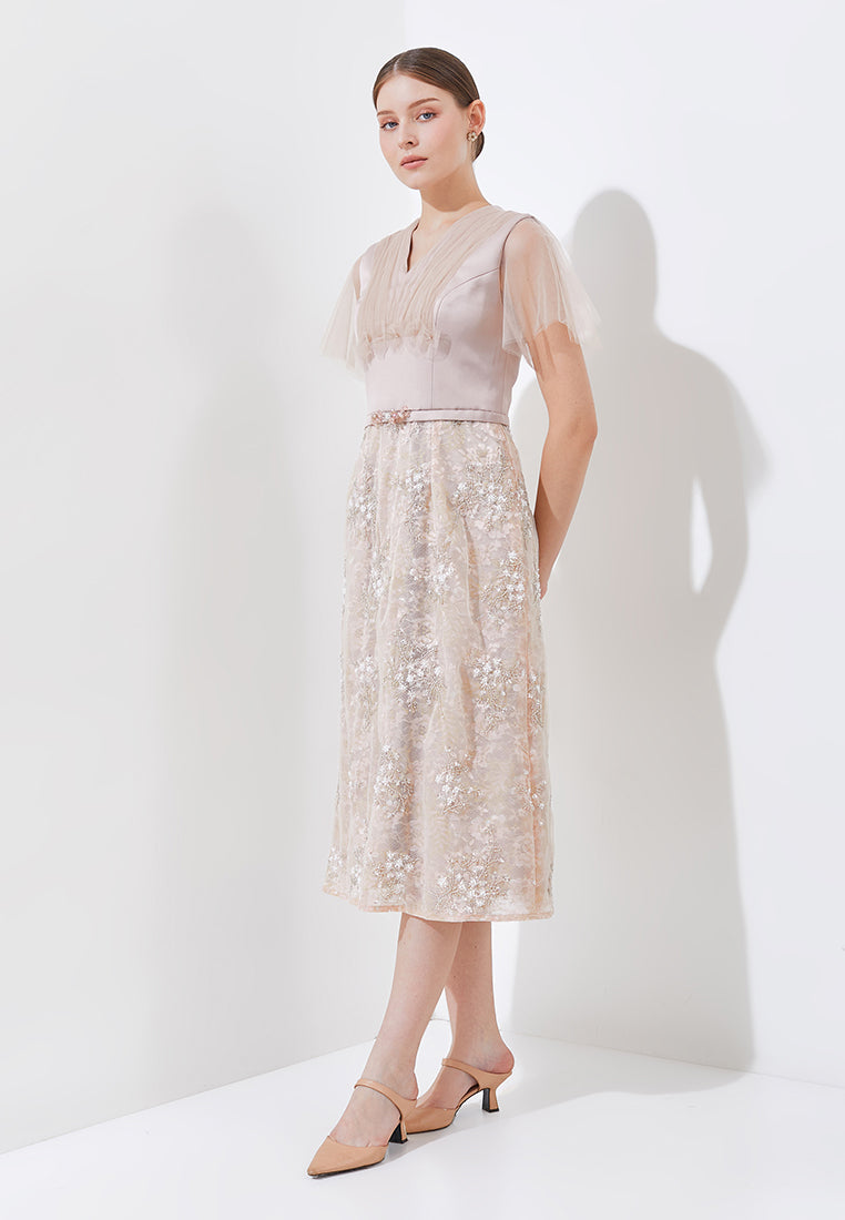 Evanelie Dress - Elegant Midi Dress (Pre-order)