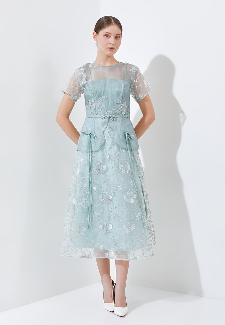Carmiolane Dress - Peplum Waist Detail (Pre-order)