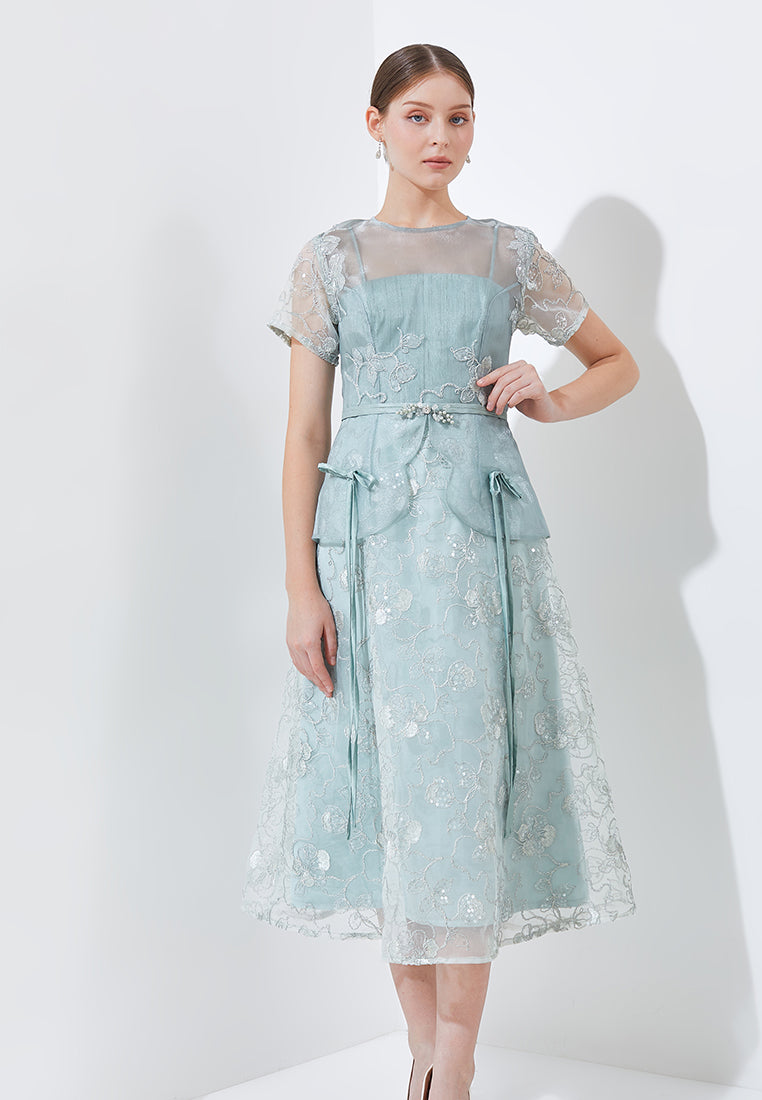 Carmiolane Dress - Peplum Waist Detail (Pre-order)