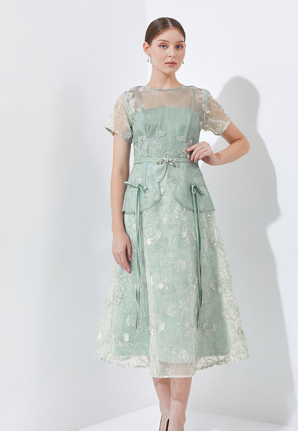 Carmiolane Dress - Peplum Waist Detail (Pre-order)