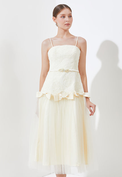 Lachelle Dress - Soft Flare Tulle Midi Dress (Pre-order)