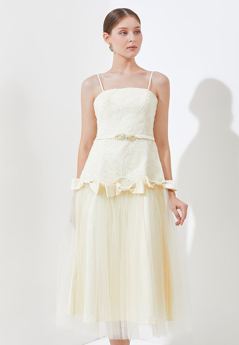 Lachelle Dress - Soft Flare Tulle Midi Dress (Pre-order)