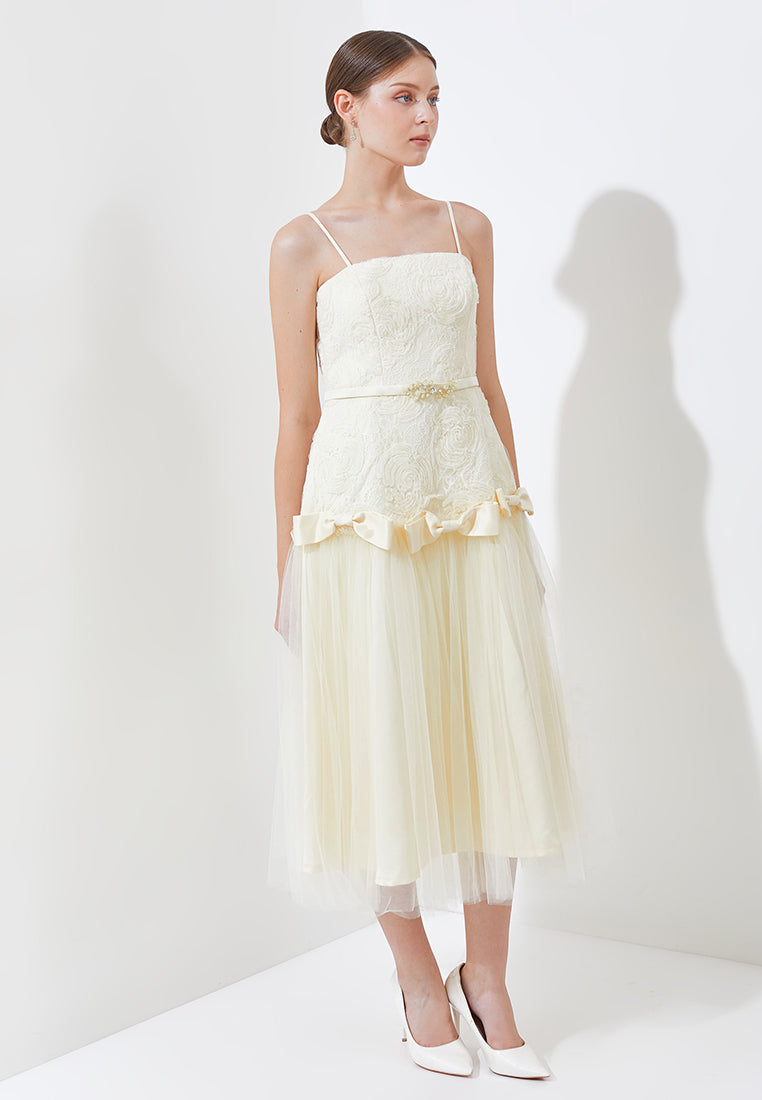 Lachelle Dress - Soft Flare Tulle Midi Dress (Pre-order)