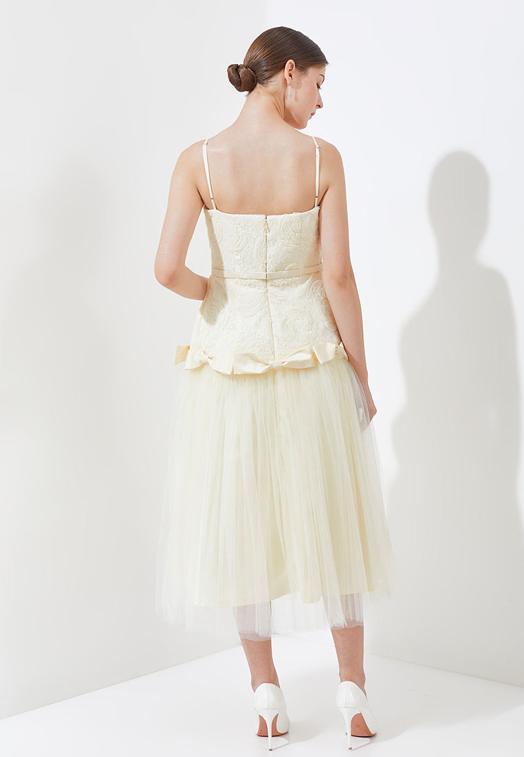 Lachelle Dress - Soft Flare Tulle Midi Dress (Pre-order)
