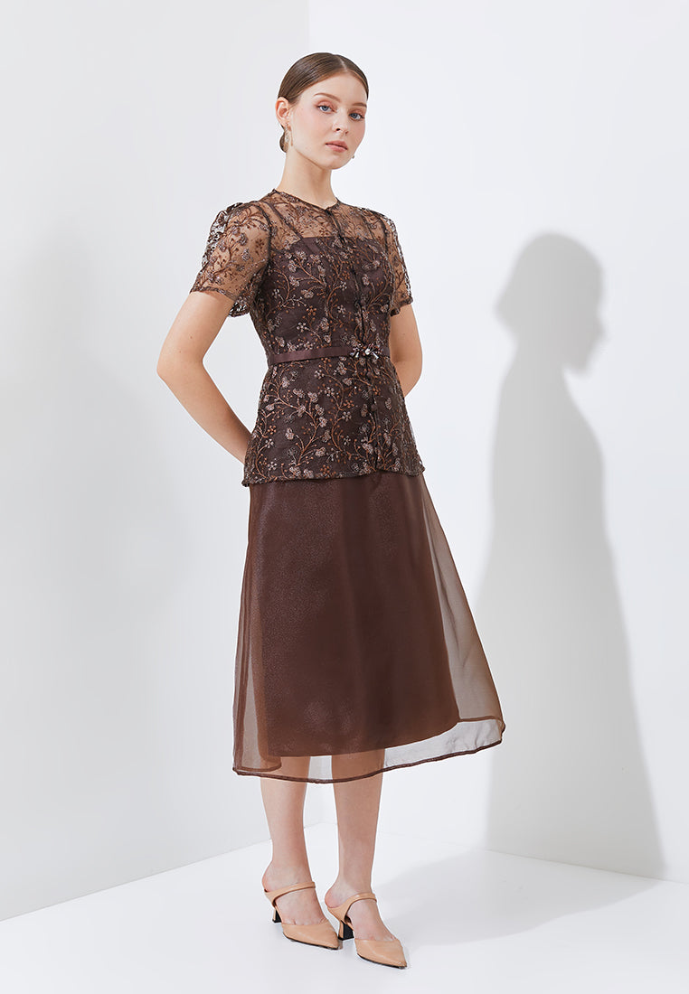 Orlenta Dress -  Floral Embroidery Dress (Pre-order)