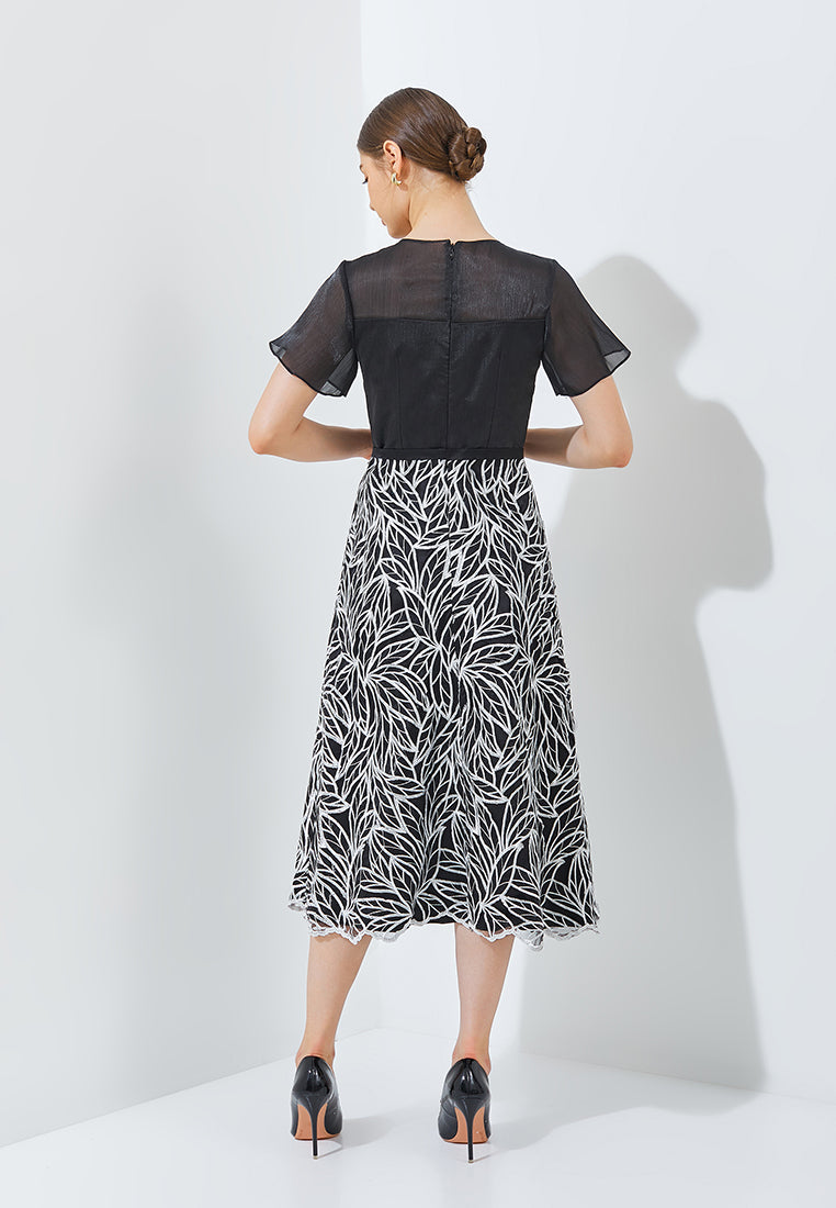 Isla Dress - Tulle Lace Fit & Flare Dress