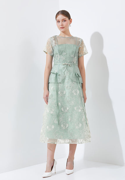 Carmiolane Dress - Peplum Waist Detail (Pre-order)