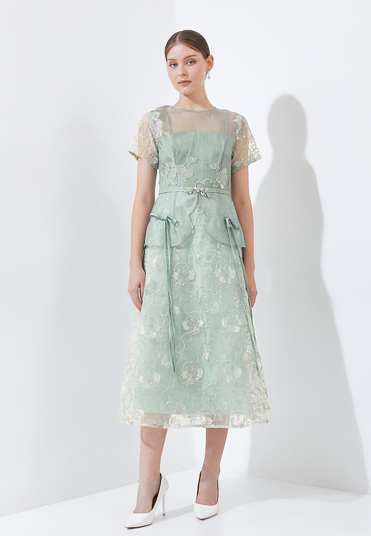 Carmiolane Dress - Peplum Waist Detail (Pre-order)
