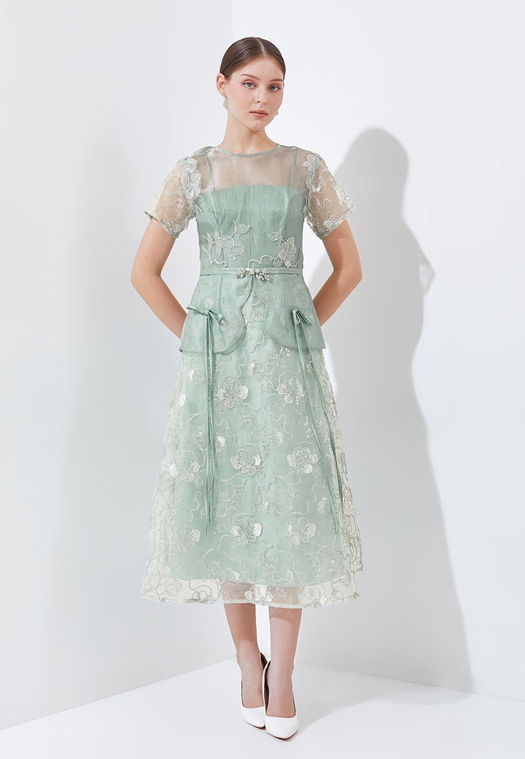 Carmiolane Dress - Peplum Waist Detail (Pre-order)