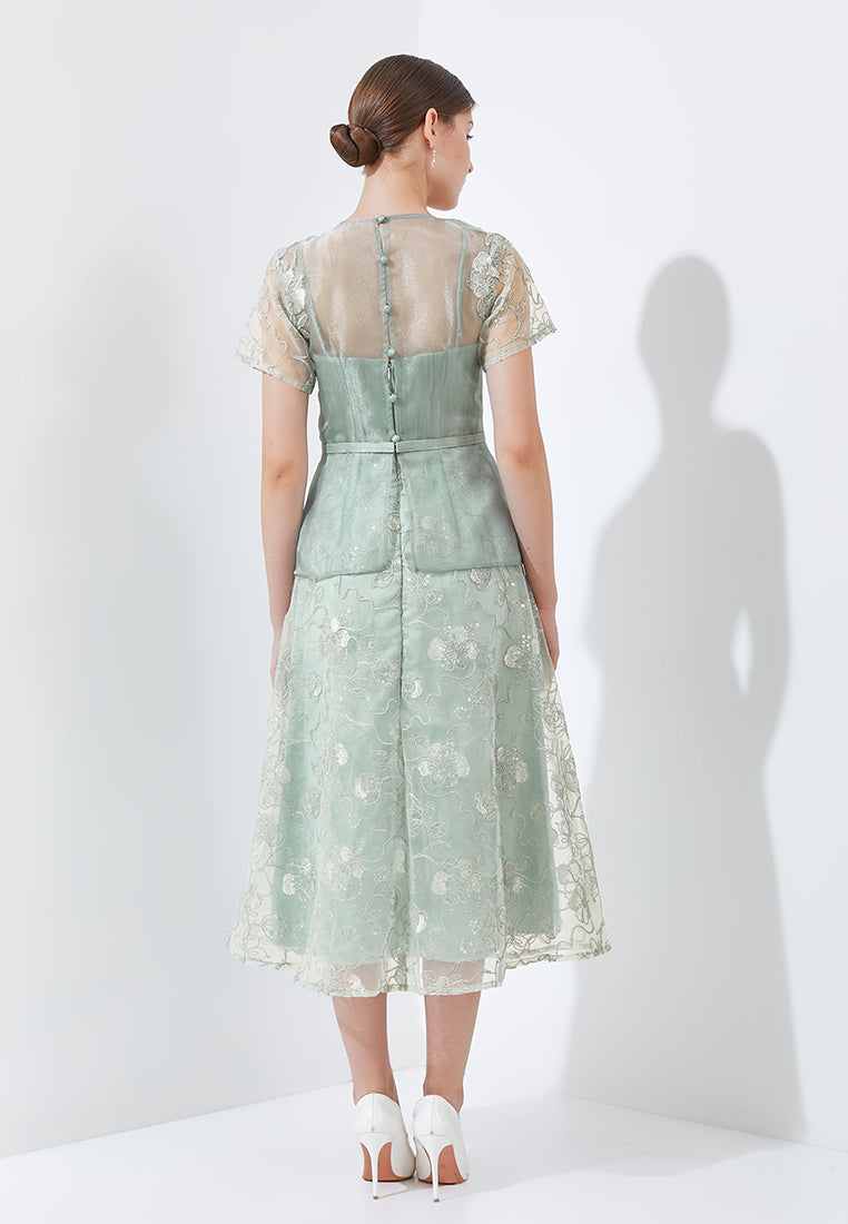 Carmiolane Dress - Peplum Waist Detail (Pre-order)