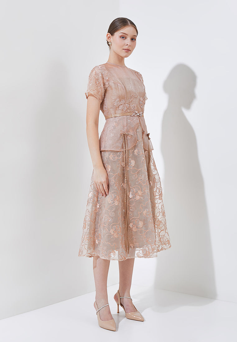 Carmiolane Dress - Peplum Waist Detail (Pre-order)