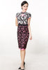 Peony Cheongsam Dress - Fitted Floral Print with Mandarin Collar Dress