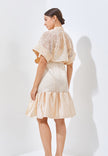 Rouna Cheongsam Dress - Midi Lace Cape Dress (Pre-Order)