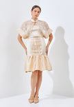 Rouna Cheongsam Dress - Midi Lace Cape Dress (Pre-Order)
