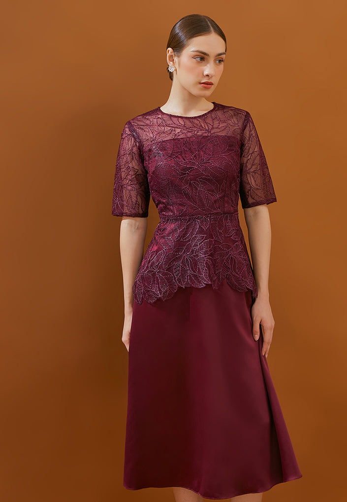 Rhea Dress - Tulle Lace Fit & Flare Dress