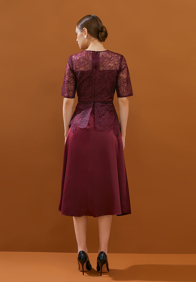 Rhea Dress - Tulle Lace Fit & Flare Dress